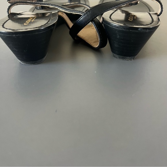 Coach Black Leather Sandals - Picture 11 of 14